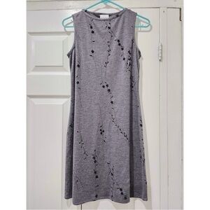 ICENI by Lella of London Sleeveless Gray Floral Midi Dress